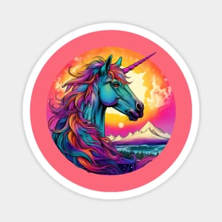 Psychedelic Unicorn Trippy Design Magnet